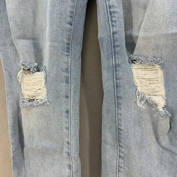 Good American Jean's Women's 6/28 Light Blue Ankle Skinny Raw Hem Preppy - Picture 15 of 15